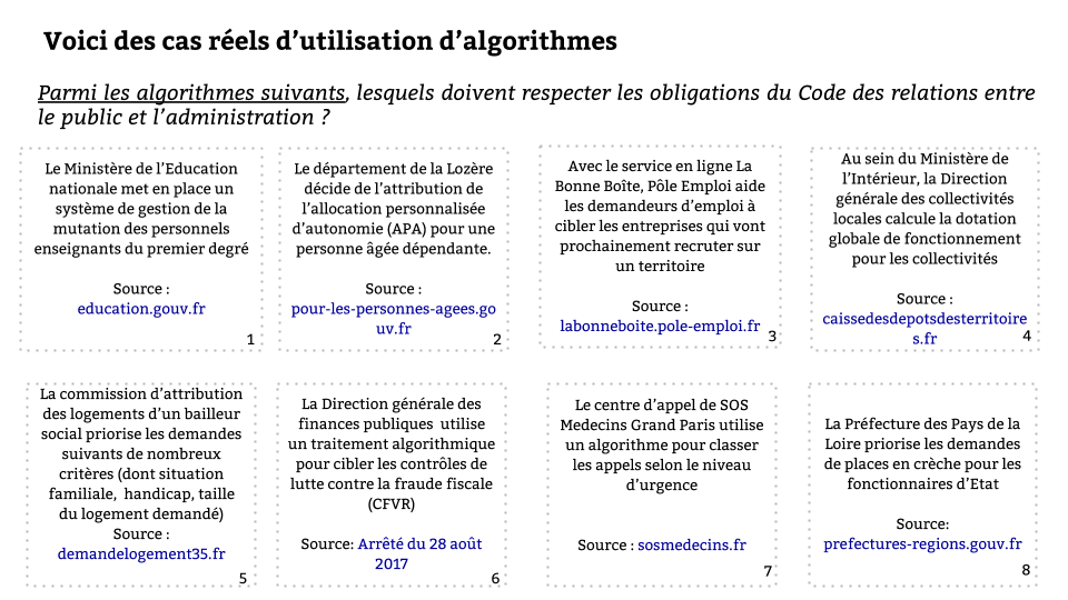 Quizz algorithmes